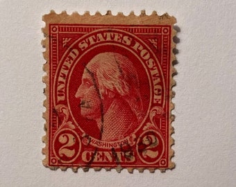 SALE President George Washington 2c Stamp; Cancelled; 1923; F, NH, NG; Scott #554; Free Domestic Shipping