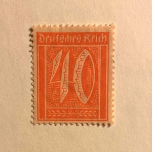 Deutschland Deutsches Reich 40 Pf Stempel; Scott #166/A26; Rot Orange; 1921-1922; MNH OG; Antiker Stempel