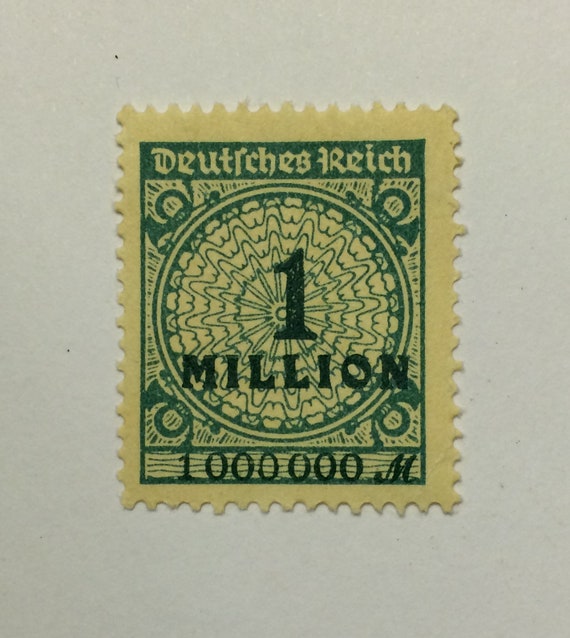 1923年ドイツ100万マルク切手：ワイマール共和国インフレシリーズ