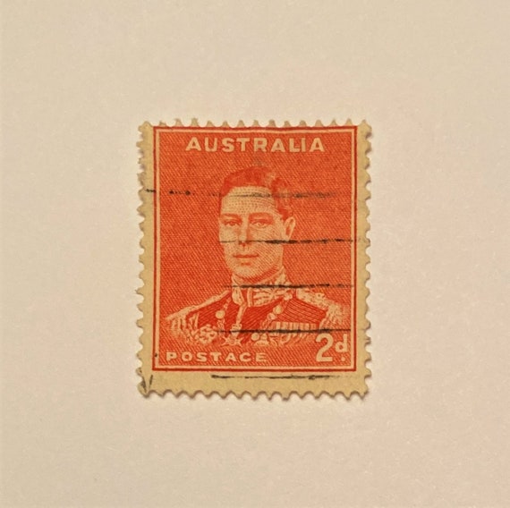 1930年~1940年ジョージ6世国王 オーストラリア　2 1/2ペンス切手 オーストラリア国王ジョージ6世の2ペンス切手（確定額）、1938年発行