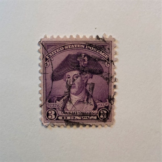 アメリカジョージ・ワシントン3セント使用済切手パープル／バイオレット Purple 3 cent george washington stamp - Etsy 日本