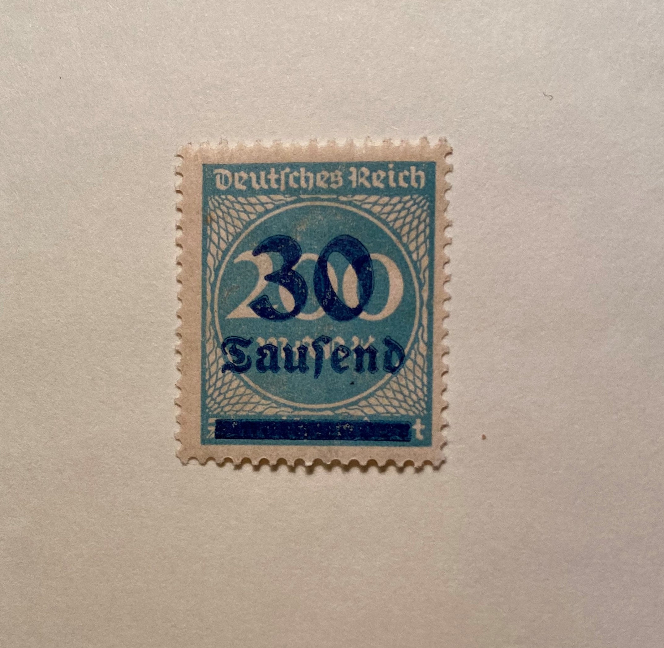SALE New German Deutsches Reich 200 Mark Stamp; 30 Taufend