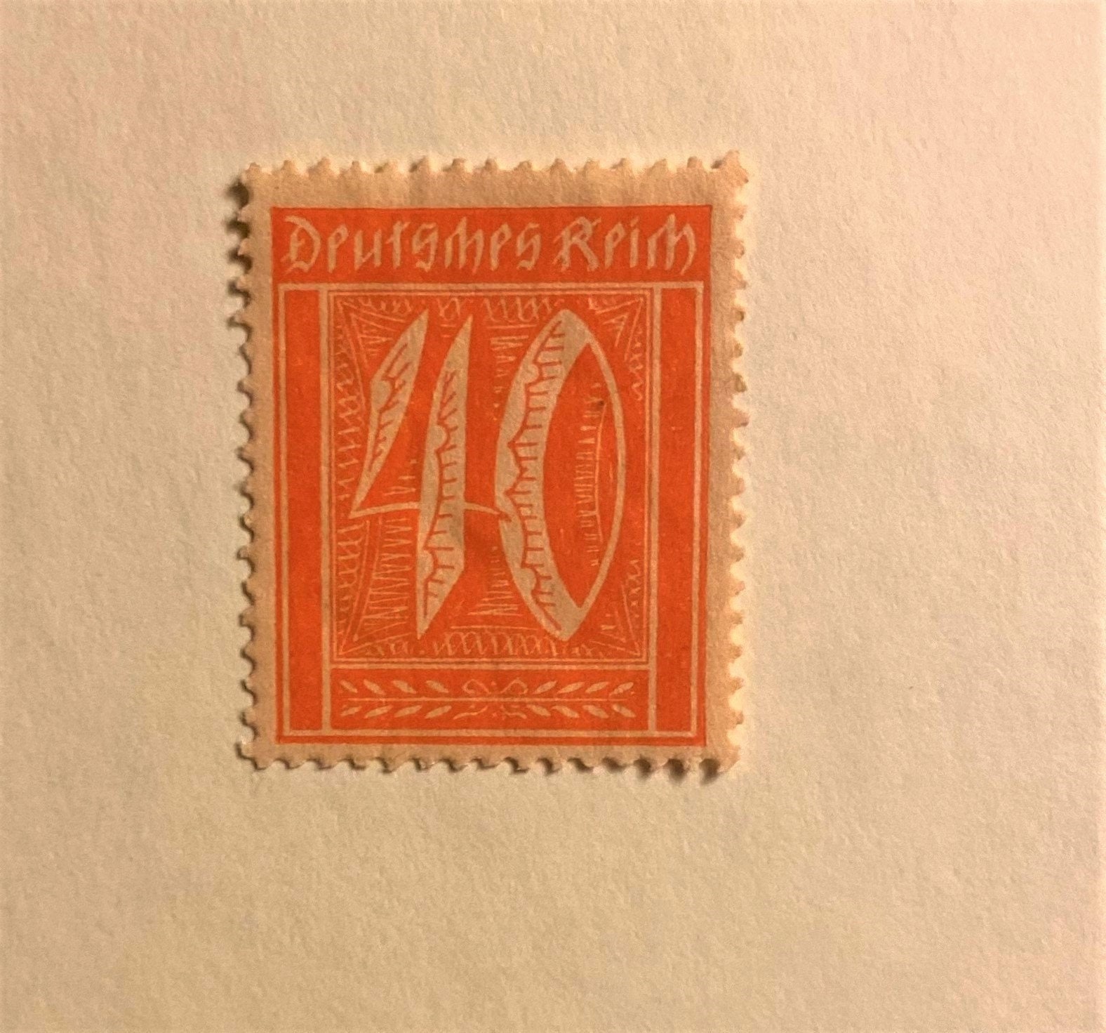 Germany Deutsches Reich 40 Pf Stamp Scott 166/A26 Red Etsy UK