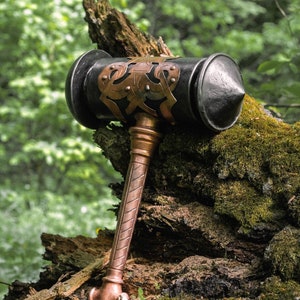 Mjolnir based on illustration of JOHAN EGERKRANS, hand forged hammer, forged mjolnir, viking hammer, custom made hammer, functional hammer. image 1