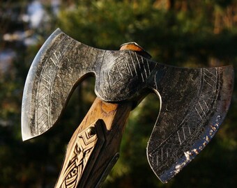 Double Sided Axe Etsy Double Sided Axe Etsy