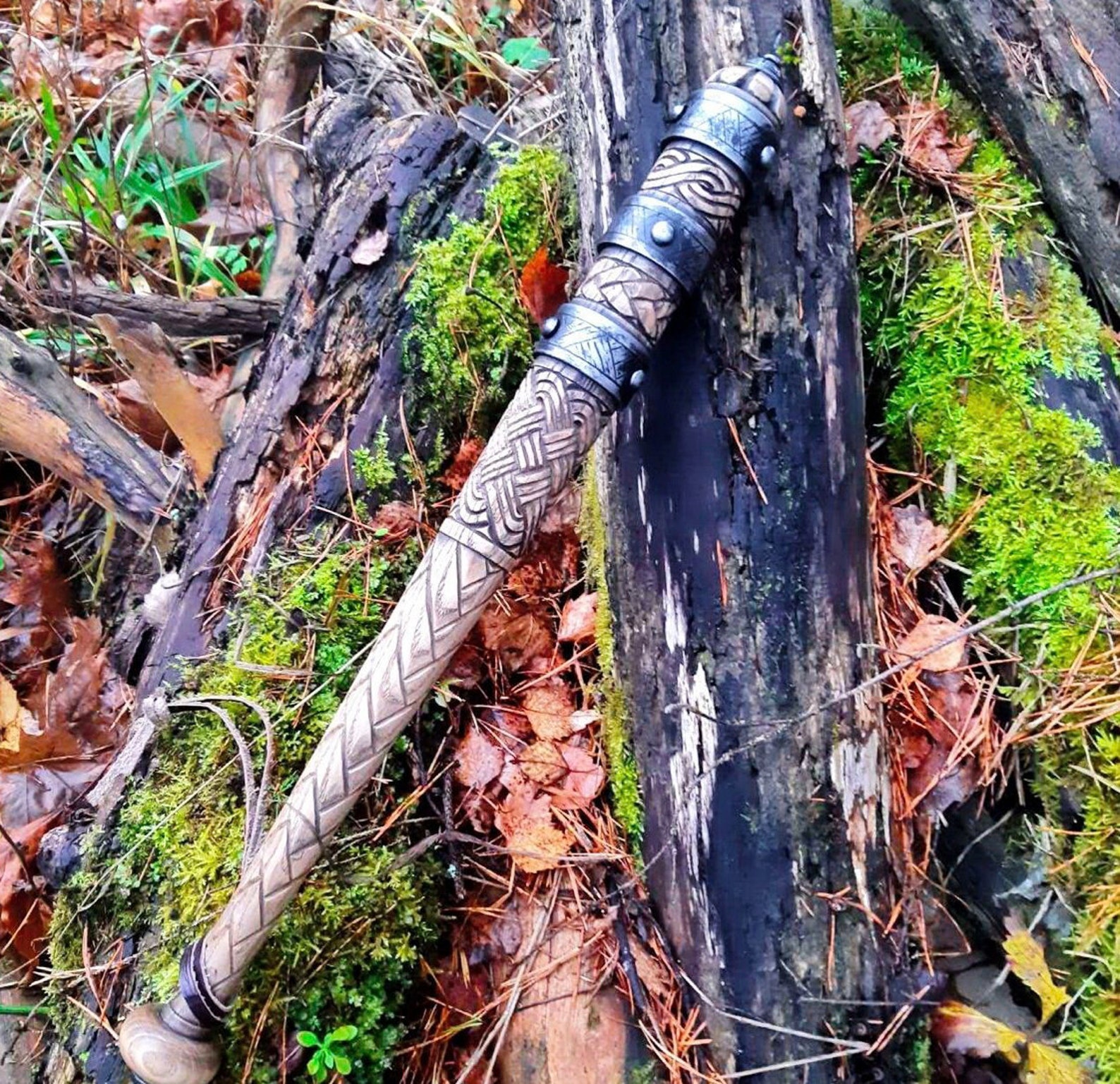 Wooden club wooden mace Etsy