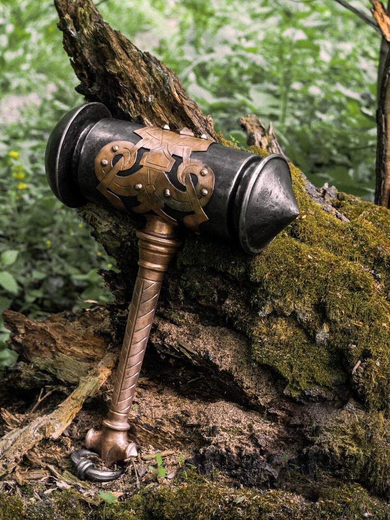 Mjolnir based on illustration of JOHAN EGERKRANS, hand forged hammer, forged mjolnir, viking hammer, custom made hammer, functional hammer. image 5