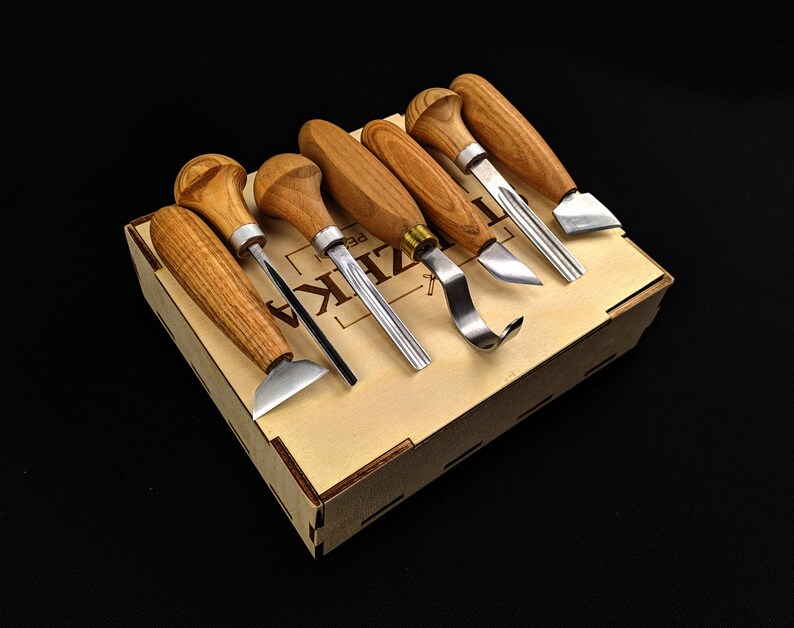 7 set de herramientas de tallado de madera PREMIUM cuchillo Etsy