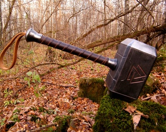 Thor handmade hammer, Hand forged bushcraft tool, Scandinavian Viking handcrafted hammer, father, son, groomsman or husband engraved gift