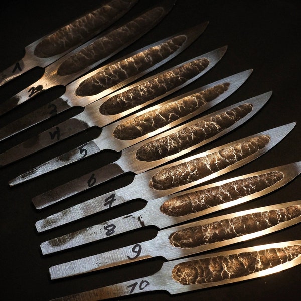 DIY yakut knife blade, forged yakut blade, handmade yakut knife, fixed blade knife
