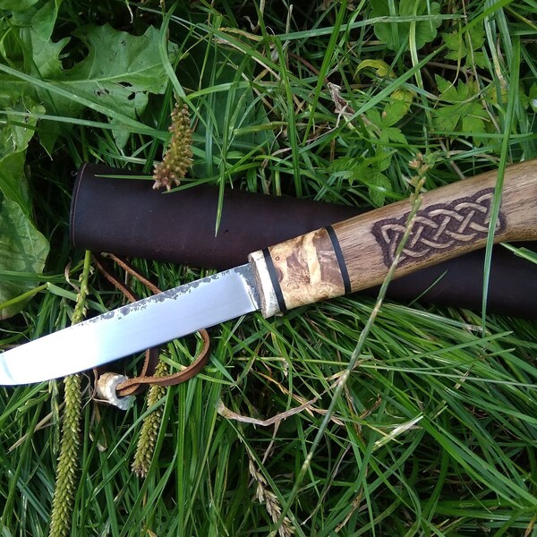 Gepersonaliseerd FINS PUUKKO-mes, yakutian-mes, handgesmeed mes, op maat gemaakt mes, mes, Russisch mes, vast lemmetmes