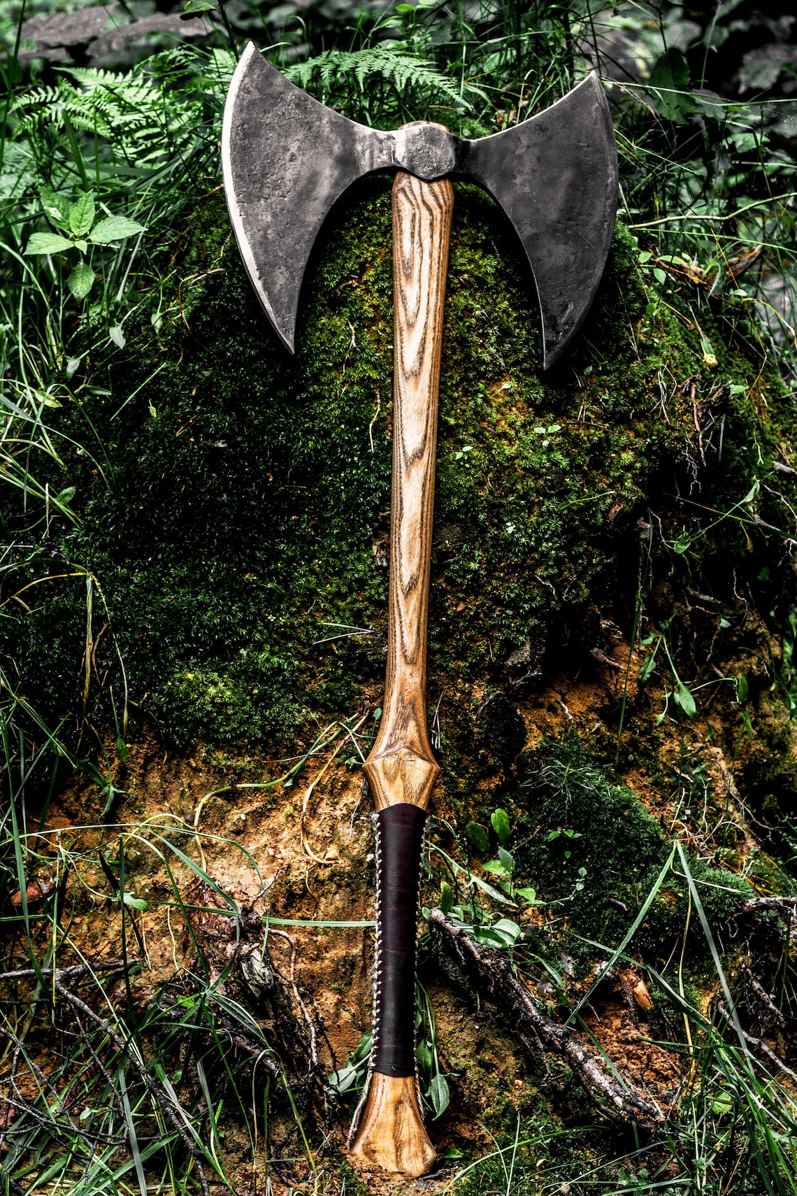 Double sided berserk axe viking battle axe viking axe Etsy