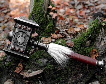 Forged Doomhammer, hand forged hammer, functional hammer, viking gift, engraved hammer, battle hammer, WoW hammer