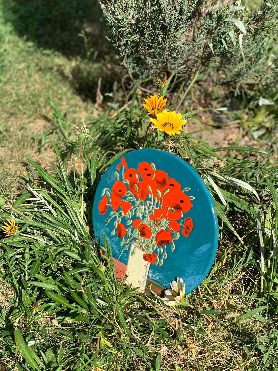 Colorful Ceramic Plate Wall Hanging Plate Ceramic Dinnerware Etsy