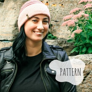 KNITTING PATTERN, Basic B Beanie Knitting Pattern, Adult Double Brim Beanie, Unisex Beanie Knit Pattern, Knit Hat Pattern