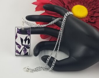 Shatter Purple Pieces Chain Necklace