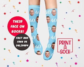 40th Birthday Customisable Socks | Custom Birthday Present | Customisable gift | Birthday Gift | Customisable Birthday Gift | 40th Birthday