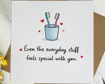 Even the Everyday Stuff Feels Special With You - Valentine's Day Card, Romantic Valentine for Him or Her, Cute Love Card -  Anniversary Card