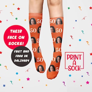 50th Birthday Customisable Socks | Custom Birthday Present | Customisable gift | Birthday Gift | Customisable Birthday Gift | 50th Birthday