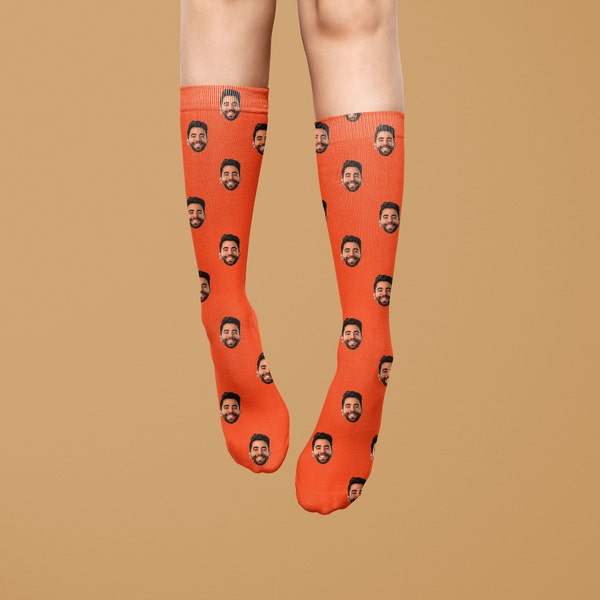 Face Pattern Custom Photo Socks, Customisable Socks, Personalised Socks, Custom Printed Socks, Picture Socks, Photo Gift, Birthday Gift
