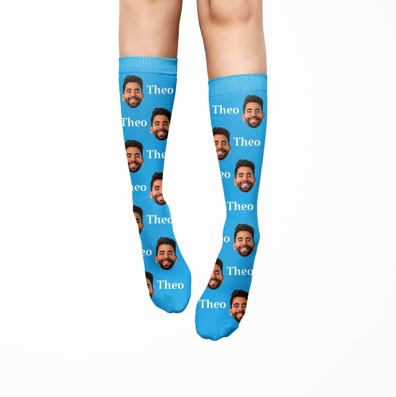 Personalised Face Socks With Name - Gift, Custom Gift, Socks, Socks, Unique Customisable