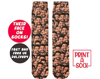 Face Mash - Custom face Socks, Special Gift, Personalised Socks, Custom Printed Socks, Birthday Gift, Unique Present, Valentines Day Gift