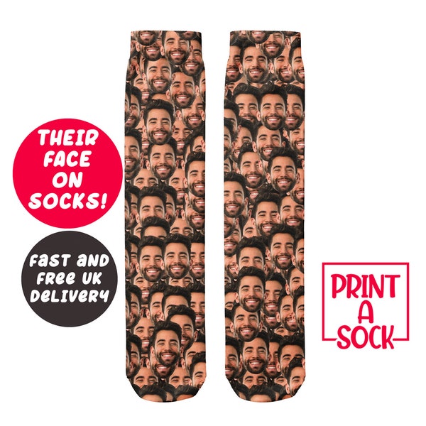 Face Mash - Custom face Socks, Special Gift, Personalised Socks, Custom Printed Socks, Birthday Gift, Unique Present, Valentines Day Gift