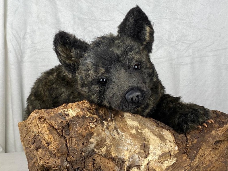 One Available Now / Realistic Black Wolf Cub / Lifesize Young Etsy