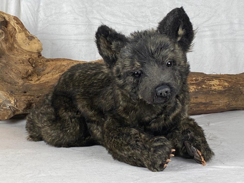 One Available Now / Realistic Black Wolf Cub / Lifesize Young Etsy
