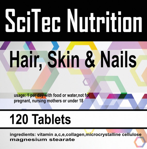 Hair Skin Nails Collagen And Vitamin A C E And Zinc X 120