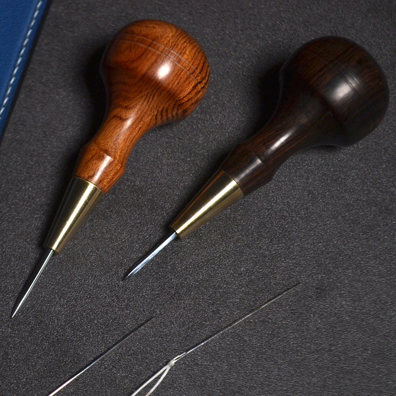 Mahogany leather awl leather art manual sewing awl leather Etsy