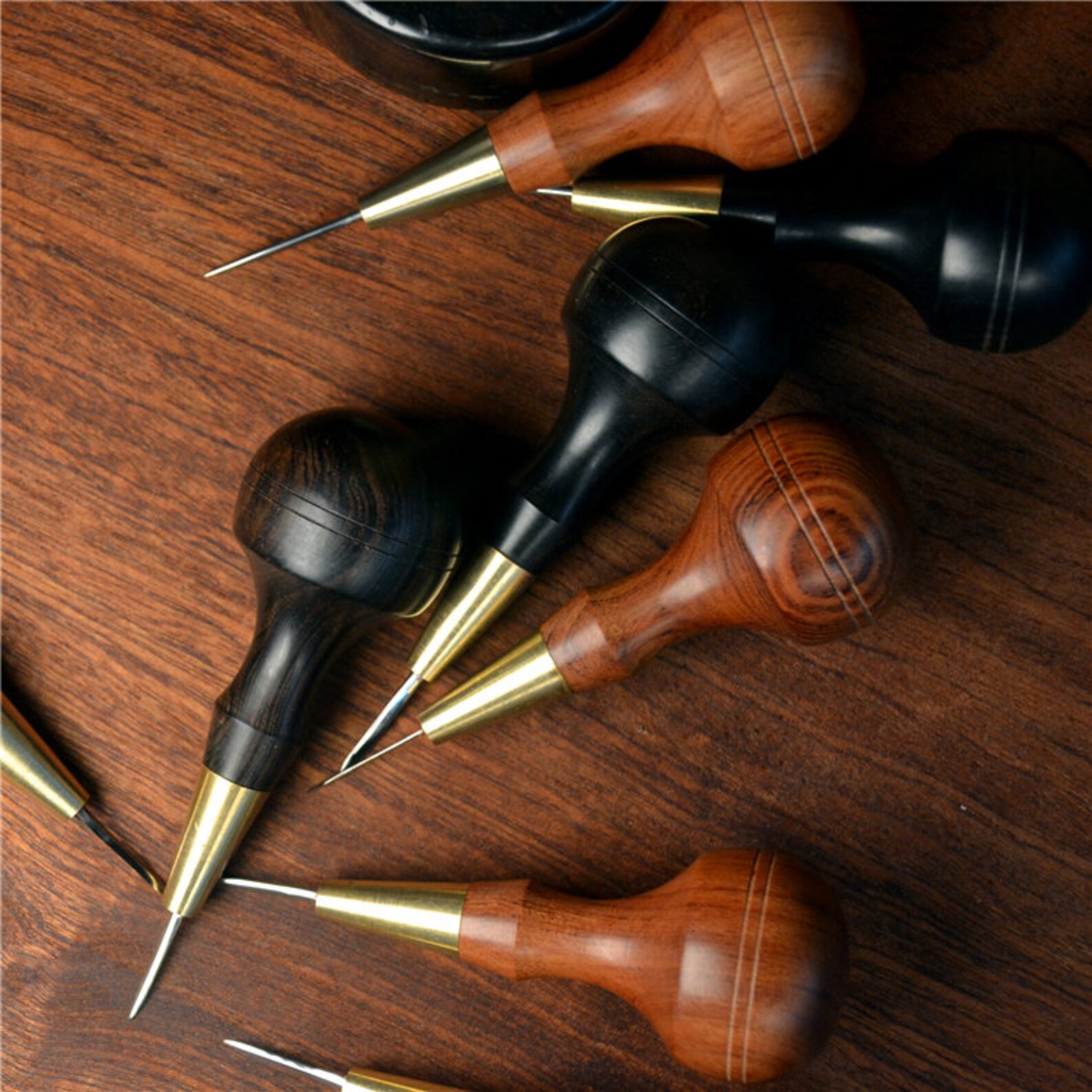 Mahogany leather awl leather art manual sewing awl leather Etsy