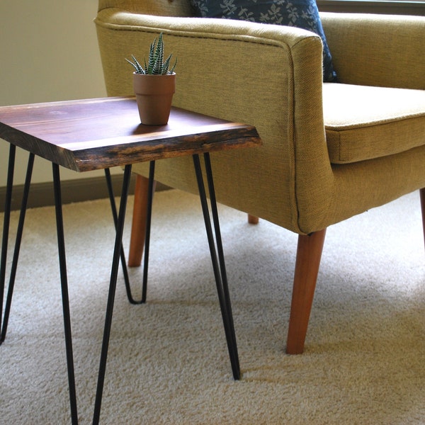 Live Edge Side Table Etsy