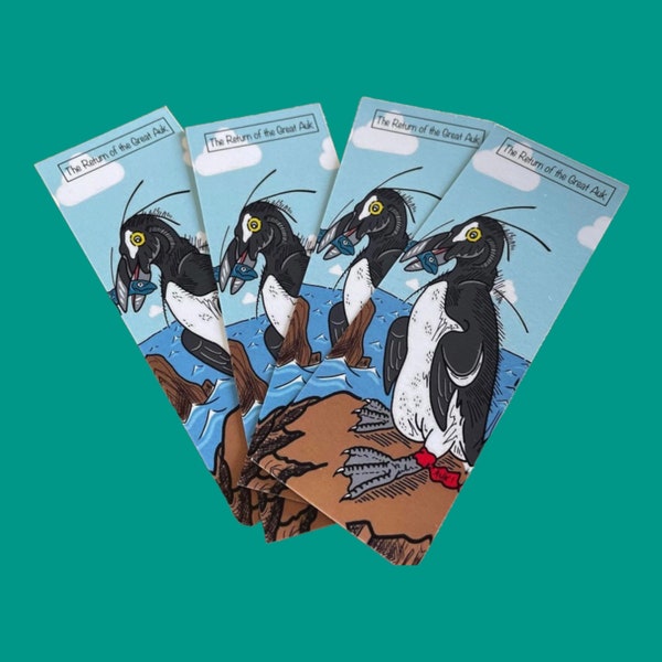 Bookmark - Aukid the Great Auk - depicted from Book 1 of the series