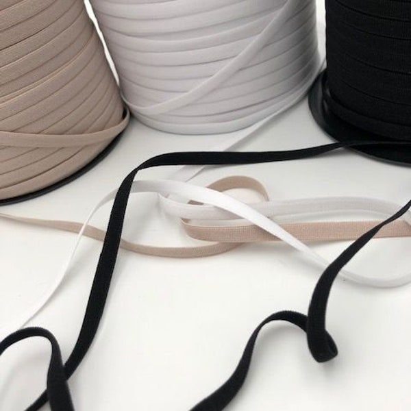 Elastiques plats spécial lingerie 6mm - Flat elastic for lingerie making 6mm - couture lingerie