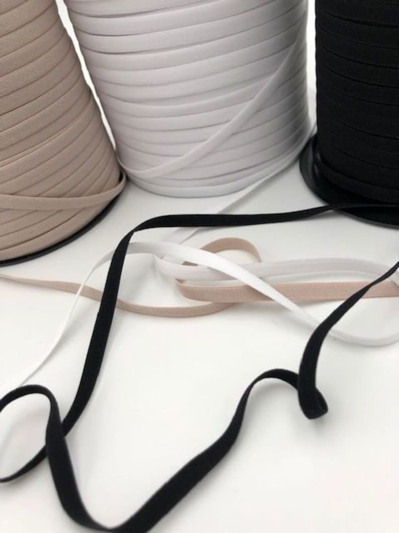 Elastiques plats spécial lingerie 6mm Flat elastic for lingerie making 6mm couture lingerie image 1