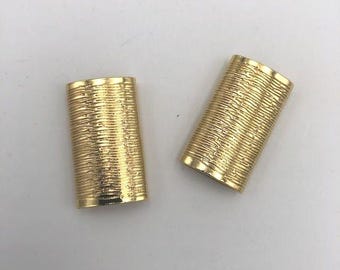 Tubular accessory for swimsuit GOLD 17x30mm - swimwear accessories gold - DIY