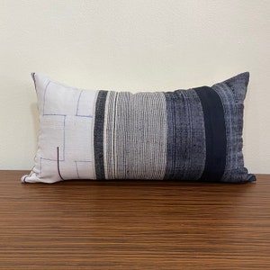 Almohada Chiang Mai, almohada lumbar, telas Hmong, telas de cáñamo vintage, algodón Chiangmai tejido, algodón natural tejido a mano, diseño único