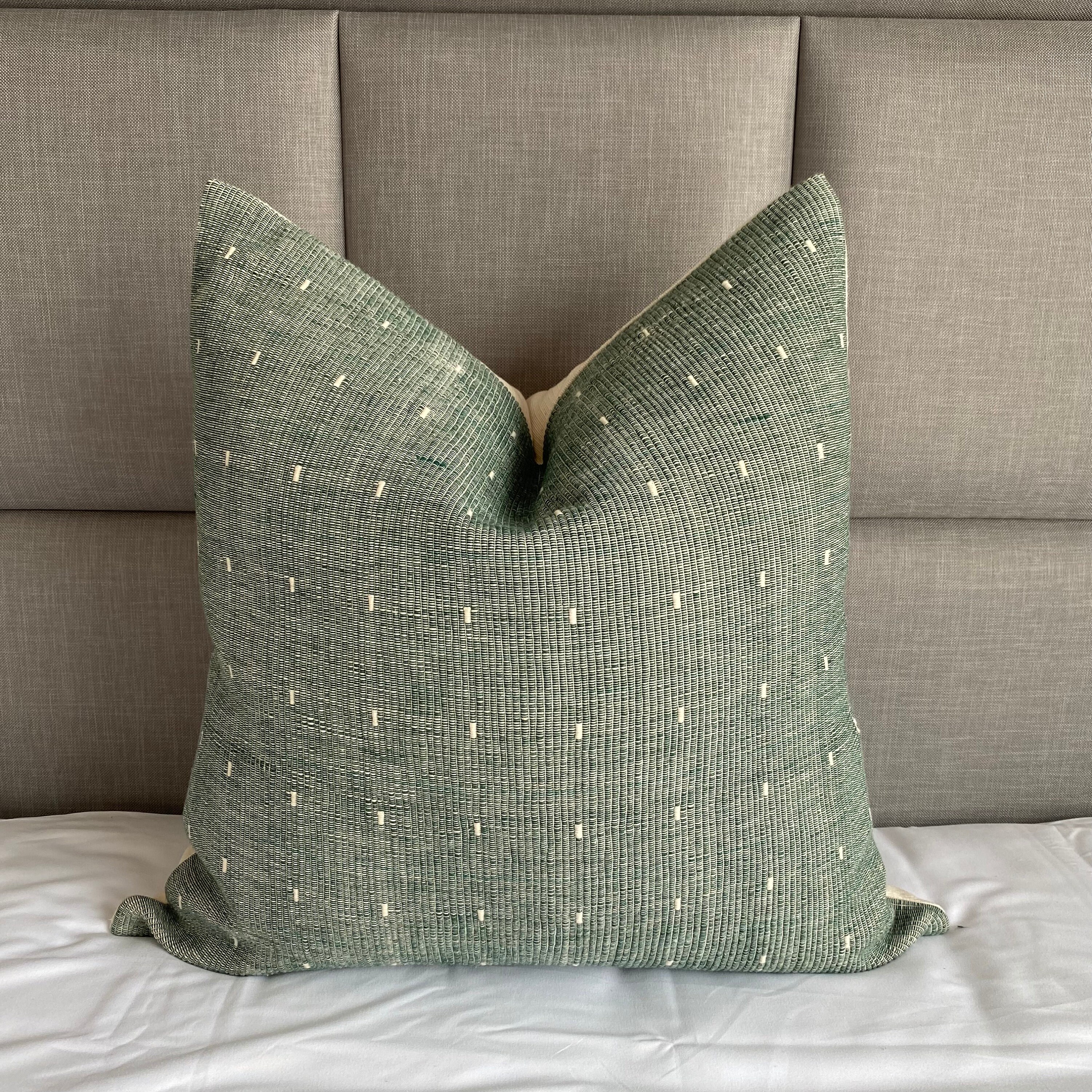 Both sideThe Cotton pillow cover, Hmong pillow, Chiang Mai pillow , Cotton woven slight pattern and pretty detail From Chiang Mai ,Thailand.