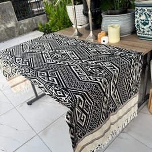 Table runner , bed runner , Hand woven cotton  textiles, small blanket, Tribal textiles ,Tribal fabrics  for decorations ,hill tribe fabric