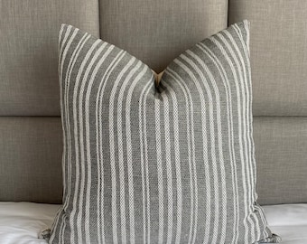 Handmade Cotton Pillow Cover, Striped Woven Design, Chiang Mai Decor