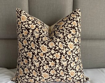Handmade Chiang Mai Pillow Cover, Batik Cotton Floral