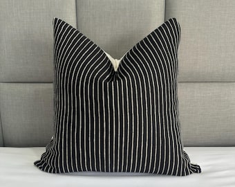 Handwoven Chiang Mai Cotton Pillow Cover, Striped Linen Back