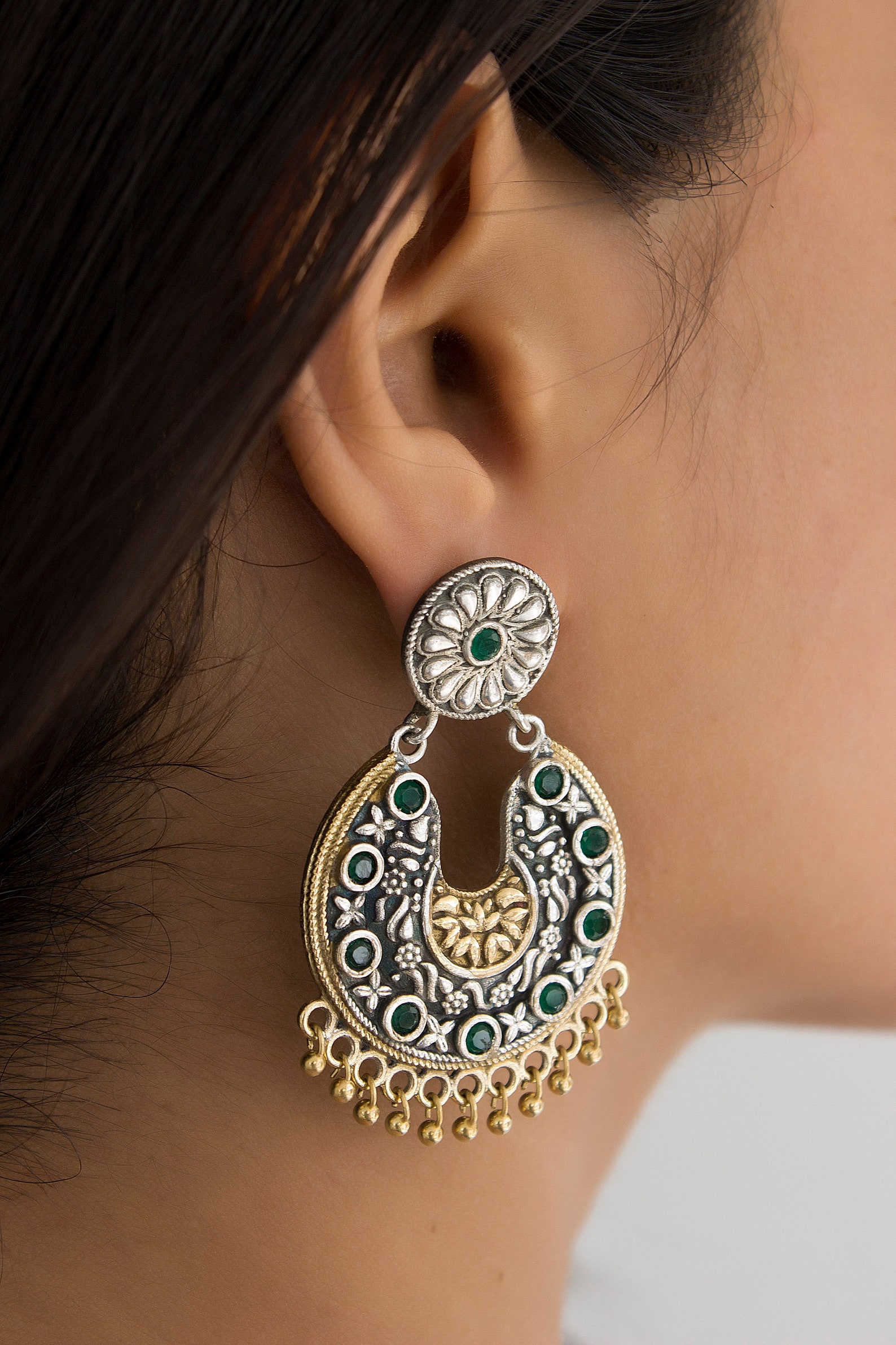 Fashion Earrings for women and girls Chandbali Set of 2 Etsy