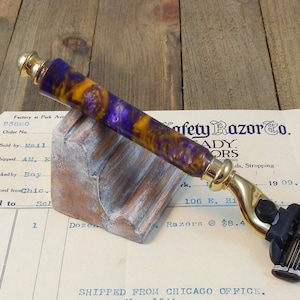 Gillette Louisiana Purple and Gold Mach 3 Razor