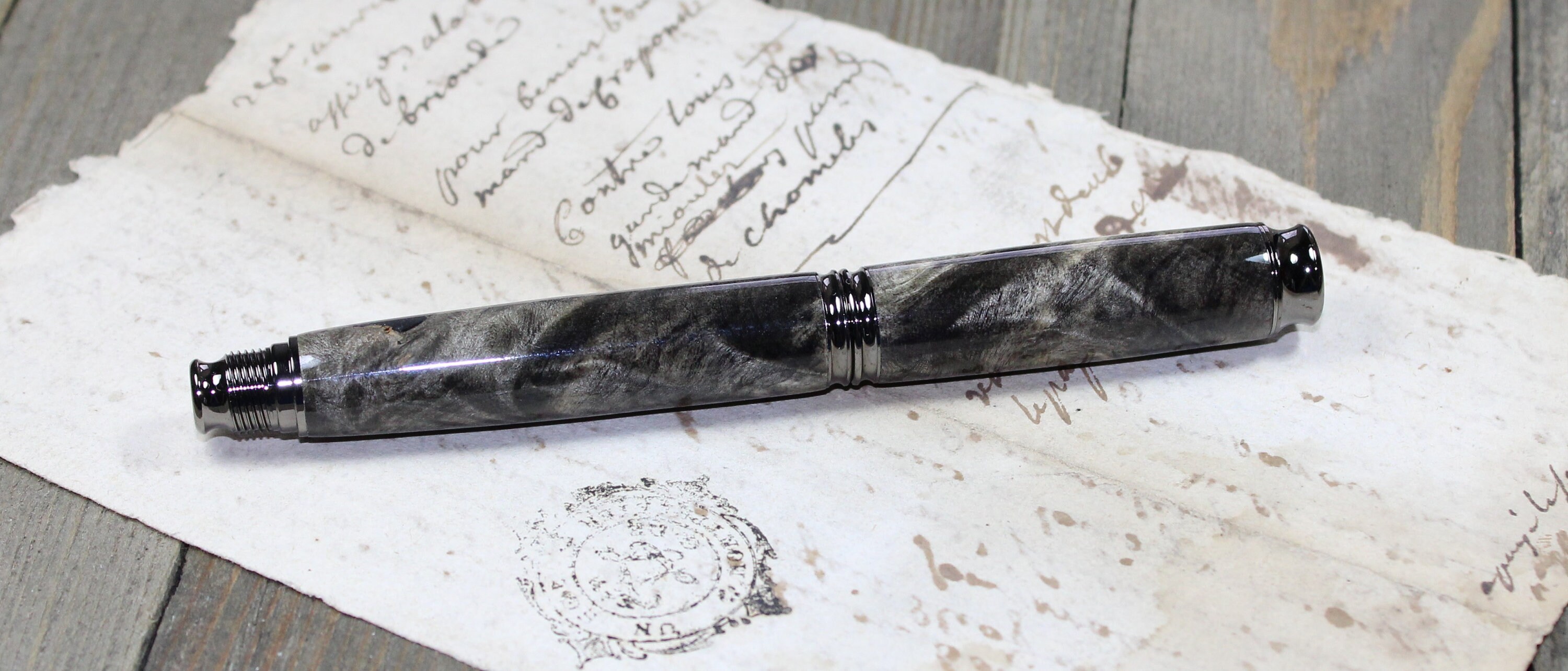 Buckey Burl Virage Rollerball Pen Etsy