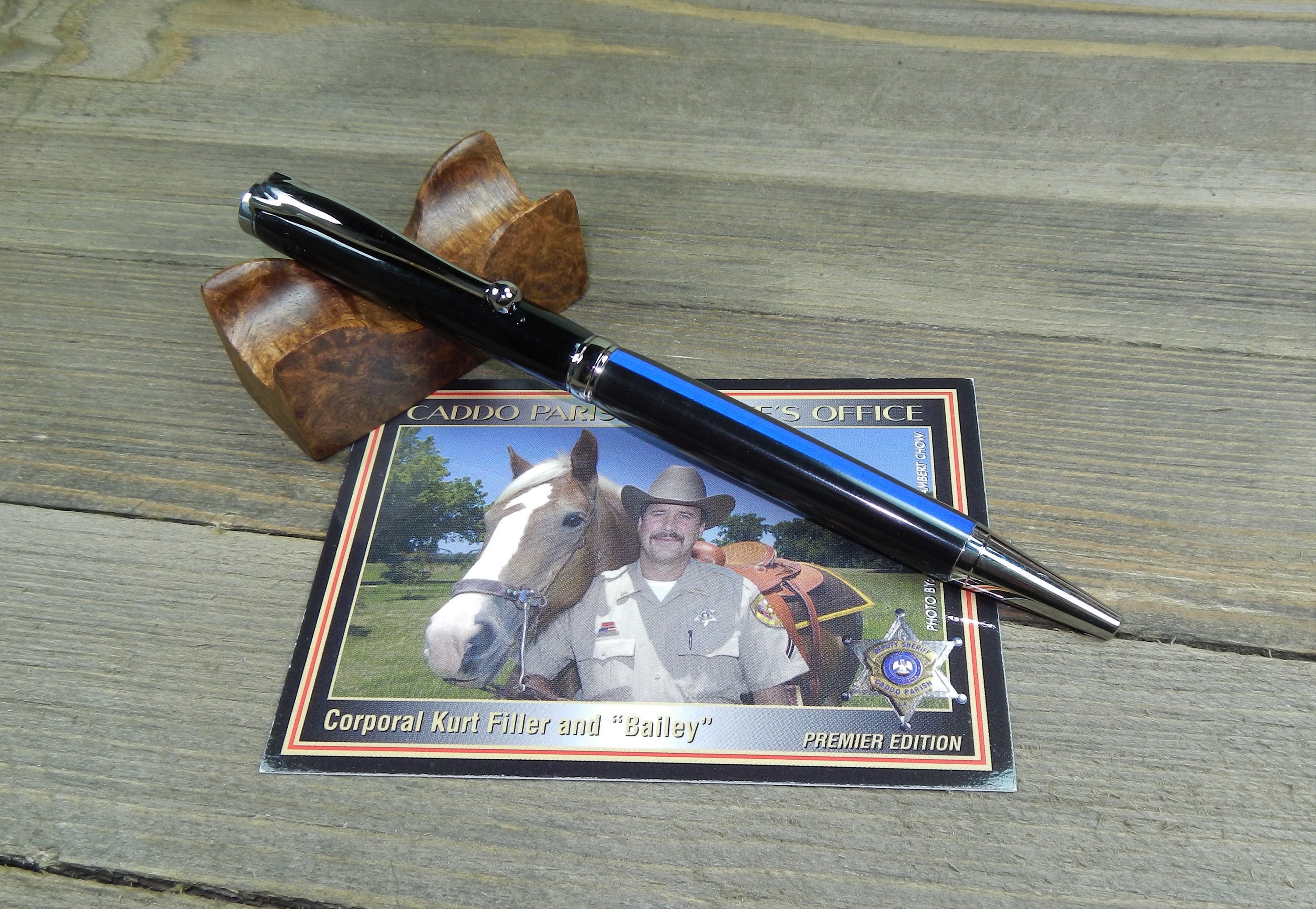 Slim Style Thin Blue Line Twist Pen - Etsy