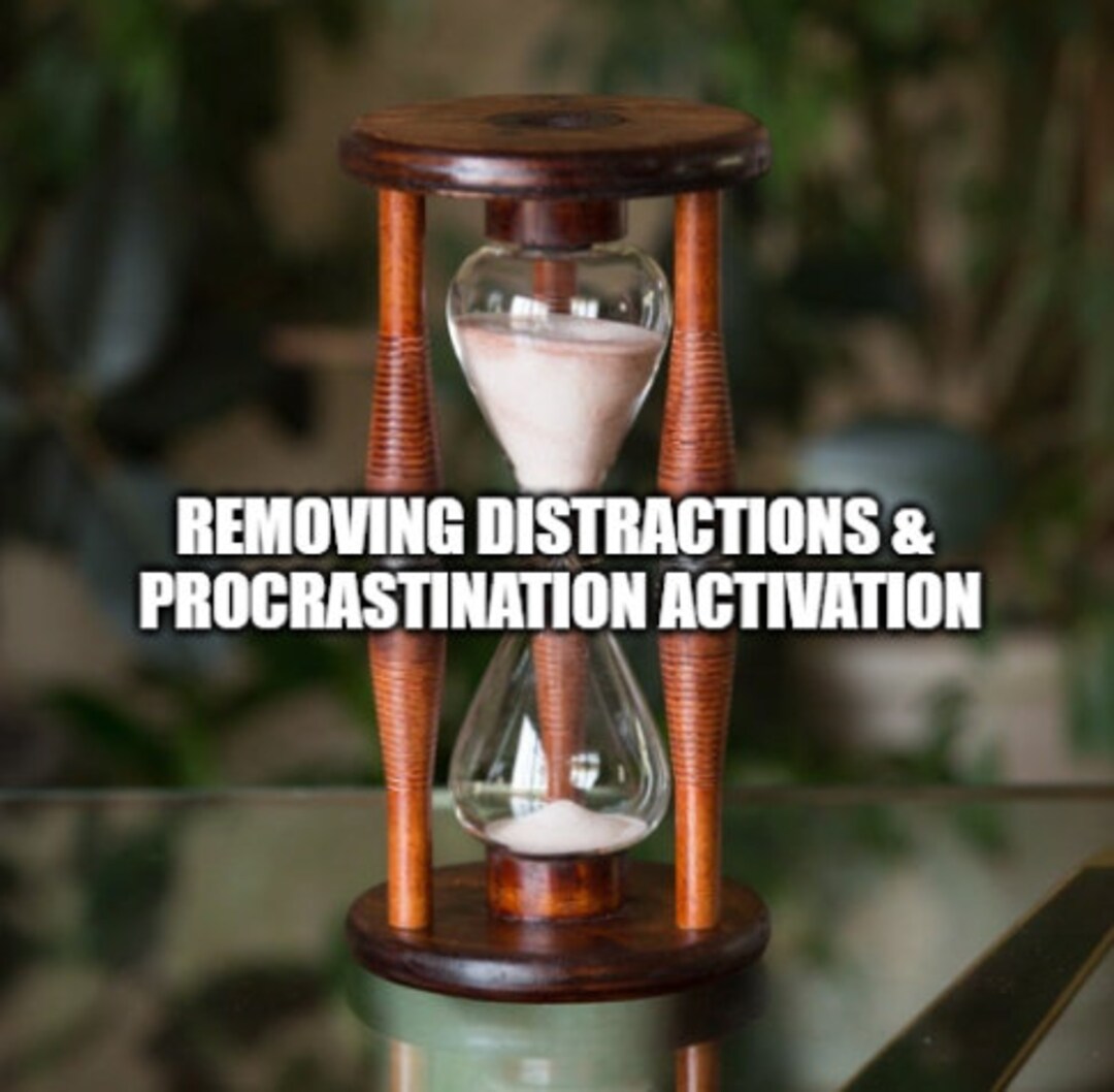 Removing Distractions & Procrastination Activation - Etsy