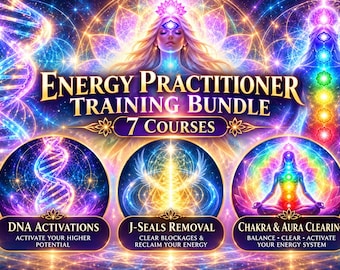 Energy Practitioner Training Bundle – 7 Courses | DNA Activations, J-Seals Removal, Chakra & Aura Clearing