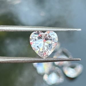 Zirkonia AAA-Qualität Cubic Zirconia Herzform weiße Farbe CZ | Lose Steine Brilliante Qualität | Für die Schmuckherstellung | (2mm-8mm)
